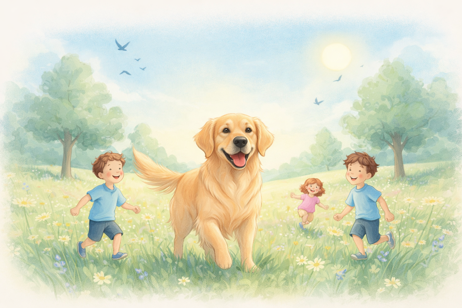 playful day in the meadow